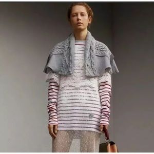 Burberry Cable Knit Cape Cotton Jersey Italy